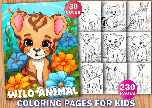 230 Wild Animal Coloring Pages for Kids