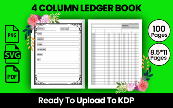 4 COLUM LEDGER BOOK: A Versatile Tool for Modern Professionals