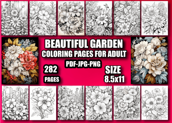 Beautiful Garden Coloring Book for Adults: A Creative Escape into Nature