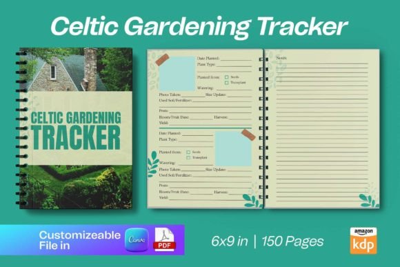 Celtic Gardening Tracker Journal for KDP