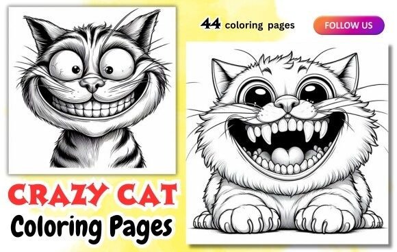Crazy Cat Coloring Pages Adventures
