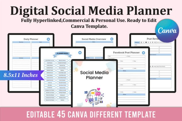 Digital Social Media Planner for iPad