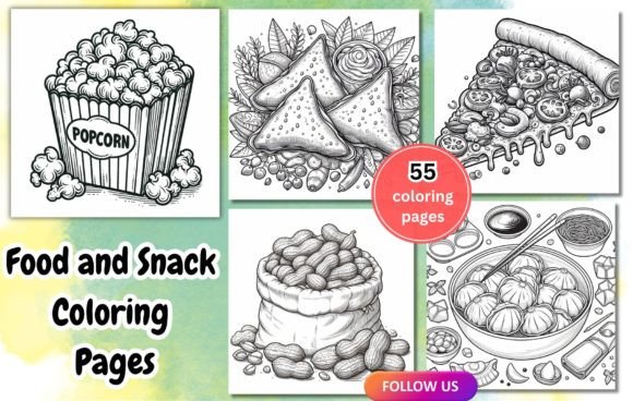 Food and Snack Coloring Pages: A Creative Way to Engage Children