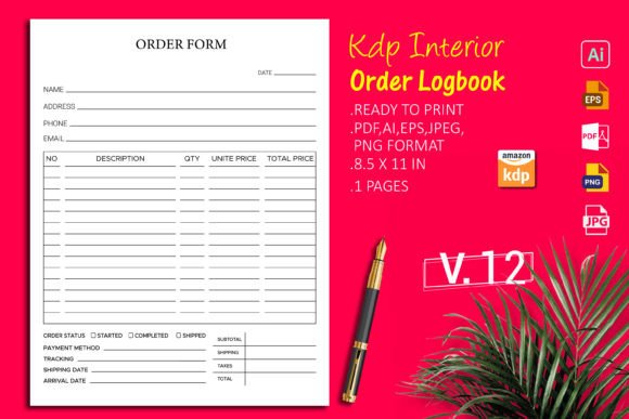 Printable Order Book KDP Interior