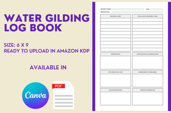 Water Gilding Log Book - KDP Interior